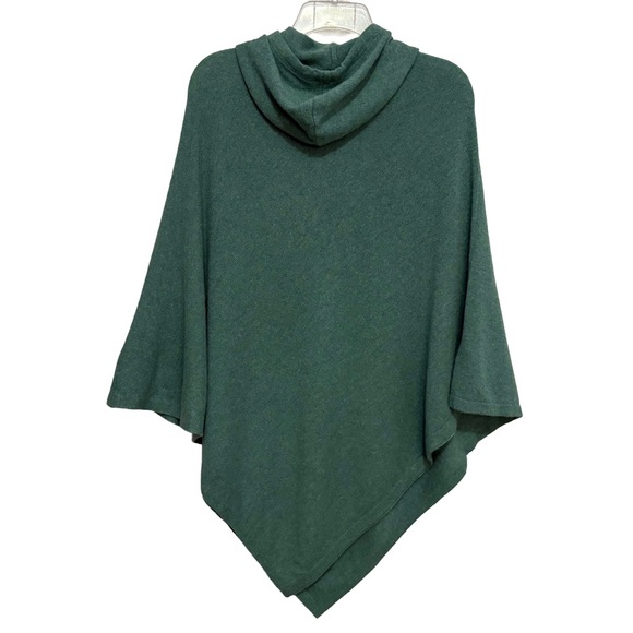 Rachel Zoe Cashmere Teal Hooded Poncho - Picture 4 of 4